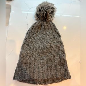 New grey winter beanie hat